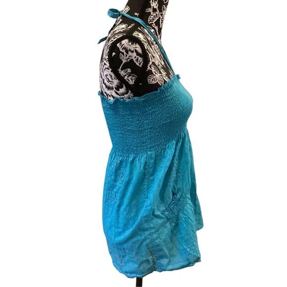 Y2K Vintage Halter Top Stretch Coquette Cottage Cottagecore Coastal Beach Summer - Picture 4 of 8